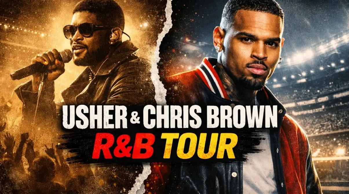 Usher & Chris Brown officially announce ‘R&B tour’ for summer 2026 | watch