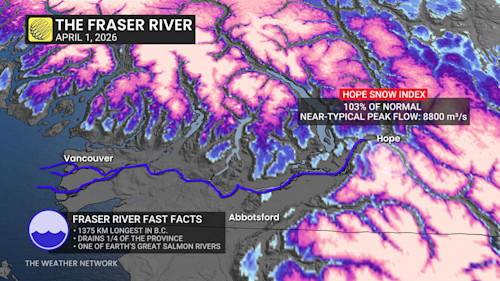 BC snowpack reveals sharp divide ahead of the spring melt
