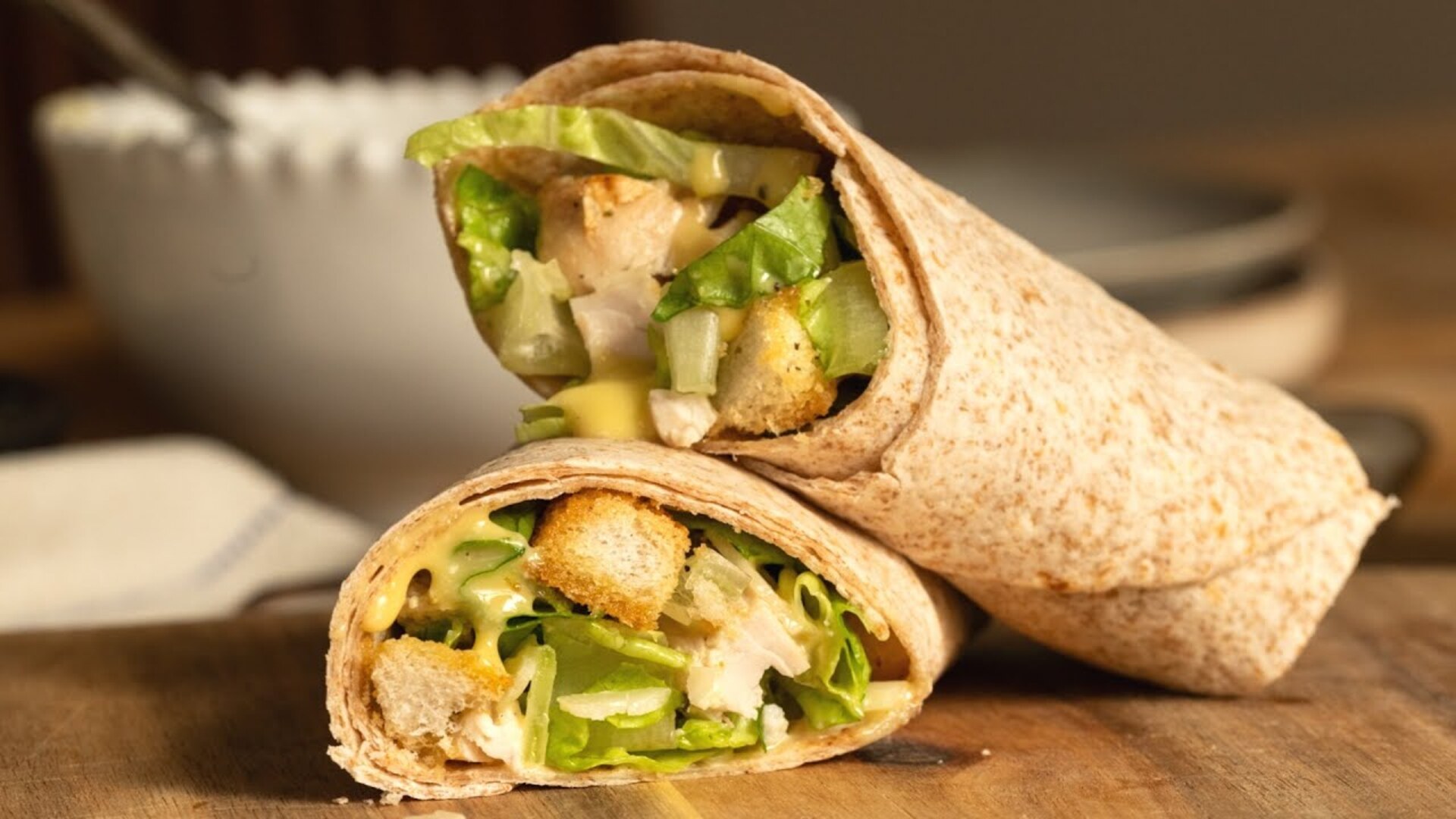 Our chicken Caesar wrap is the ultimate lunch on-the-go