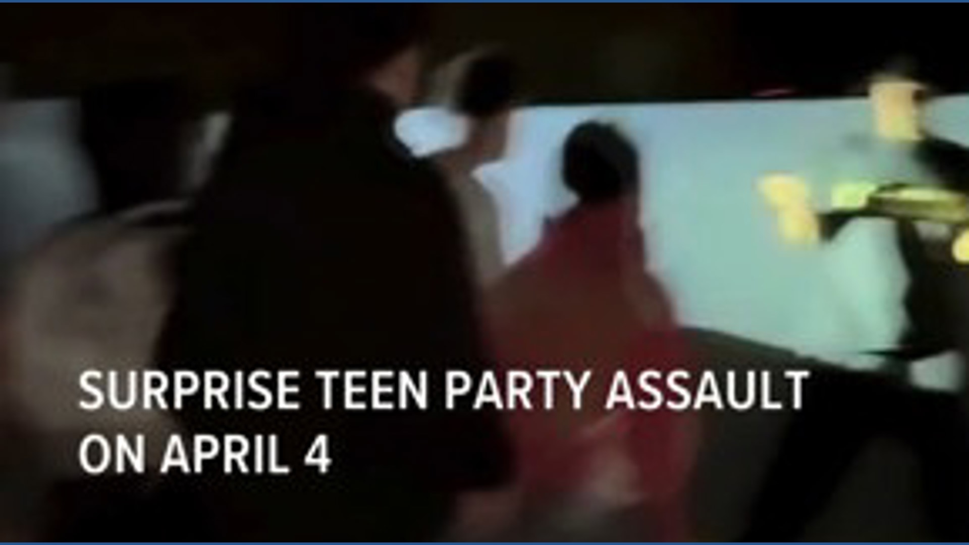 Surprise teen party assault caught on camera