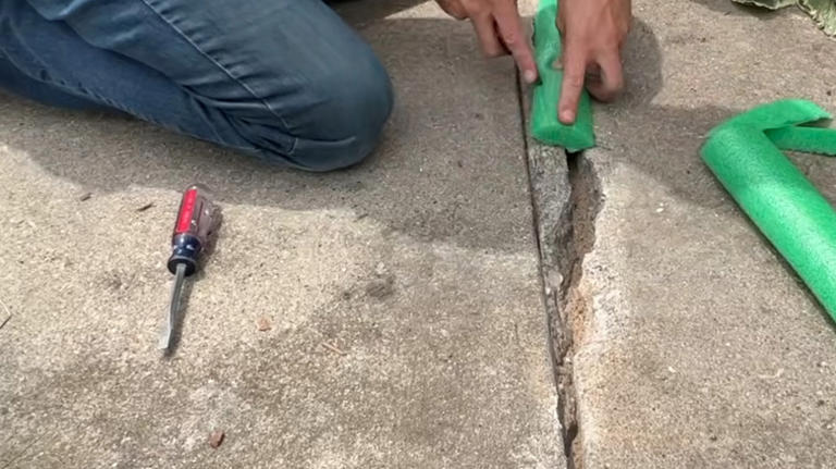 The pool noodle hack that can keep your foundation cracks in check