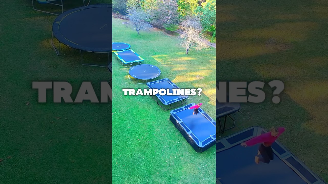 How many jumps does it take to cross ‘6 trampolines’ 😱