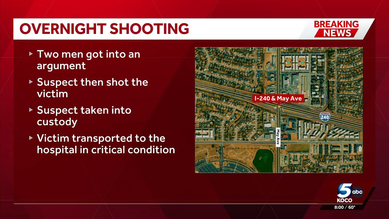 Man rushed to hospital, suspect in custody after Oklahoma City shooting