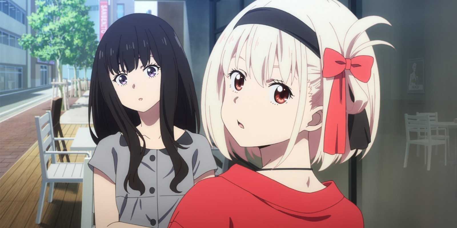 Chisato Nishikigi and Takina Inoue in the Lycoris Recoil anime