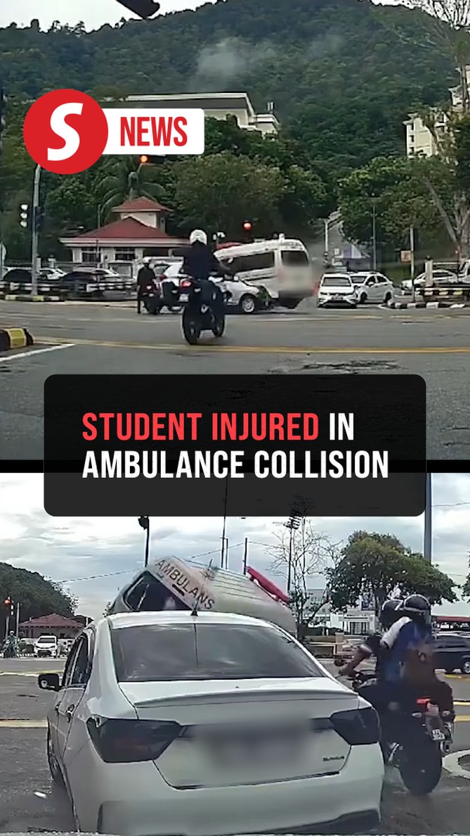 Student seriously hurt in crash involving ambulance near USM
