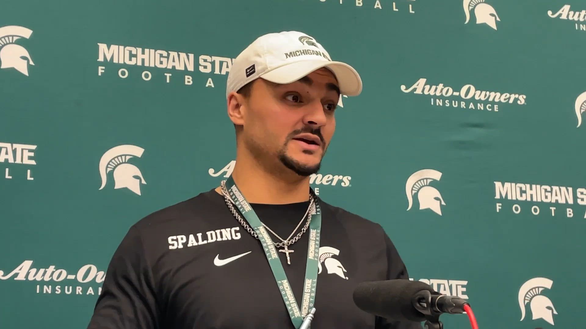 Michigan State RB coach Devon Spalding on the RB depth, room for a FB