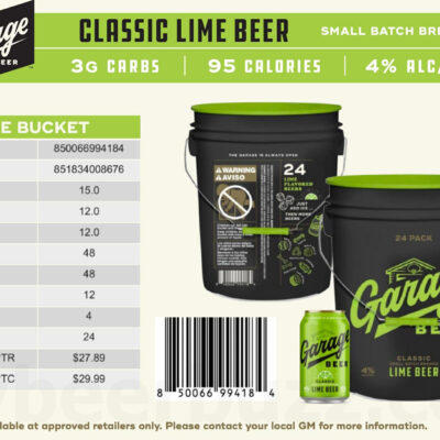 Garage Beer adding Light Bucket & Lime Bucket 24-packs