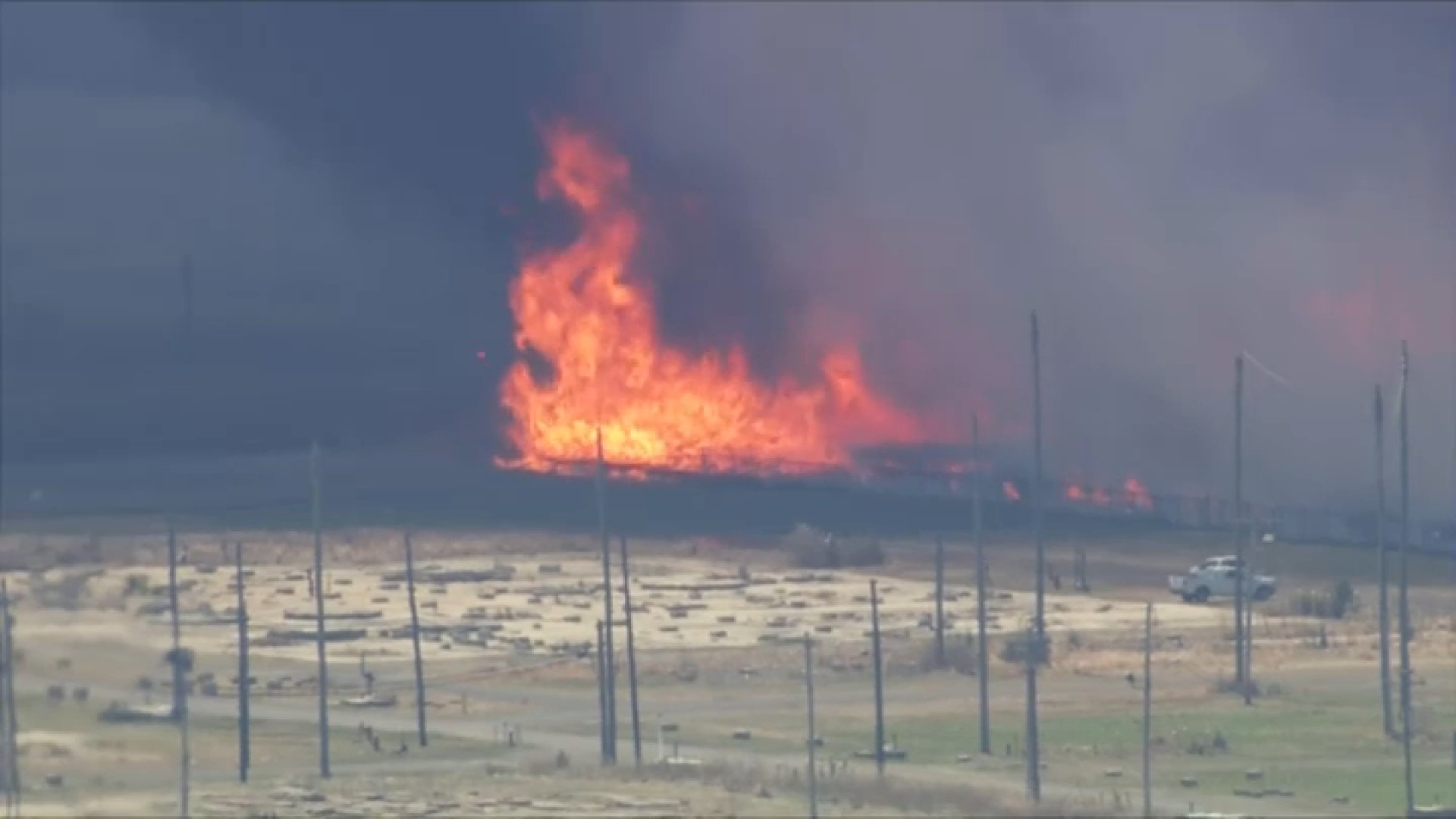 Large brush fire producing heavy smoke in Gloucester County, visible ...