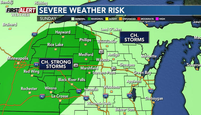 Potential for strong to severe storms & heavy rain in the next few days