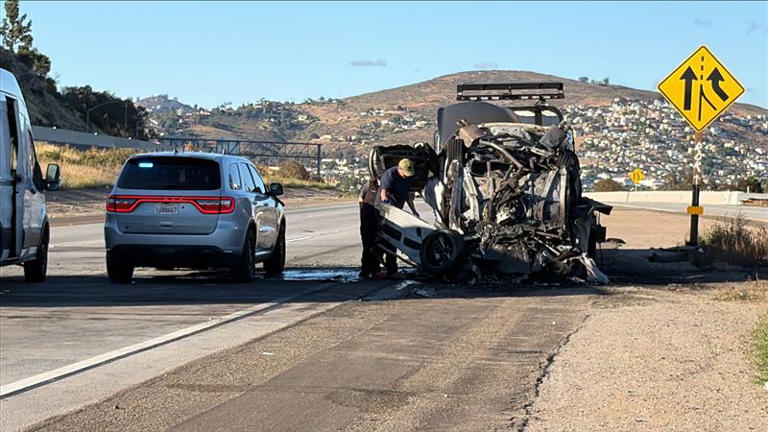 Fiery crash in Spring Valley on SR-54 leaves one dead, traffic at ...