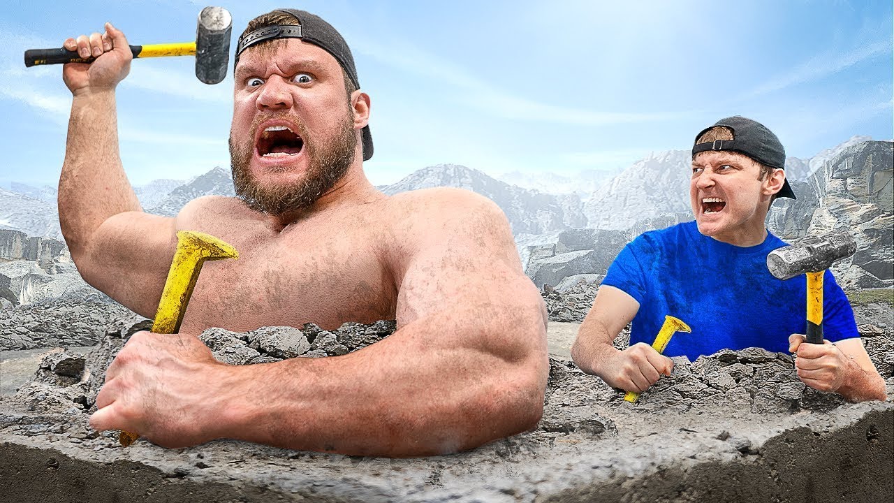 First to escape the 10,000 lbs concrete block wins