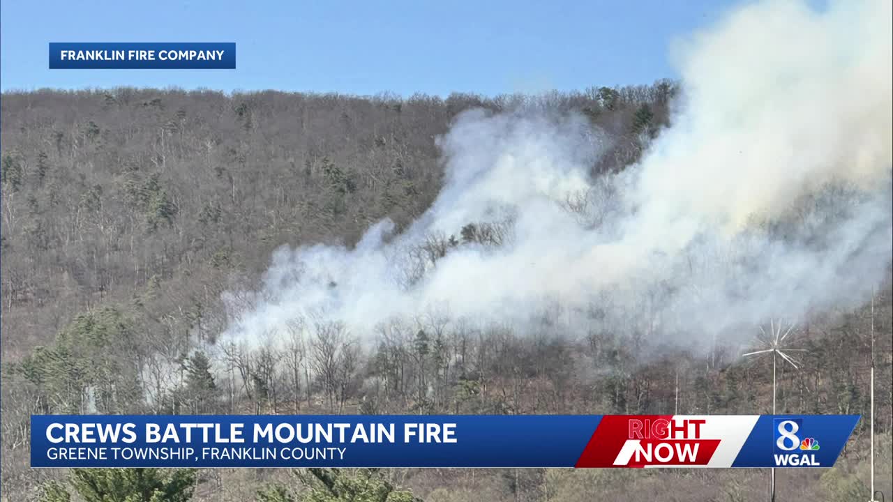 Crews battle mountain fire in Franklin County