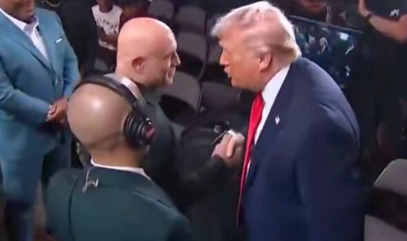 Donald Trump and Joe Rogan share awkward moment after UFC and Iran ...