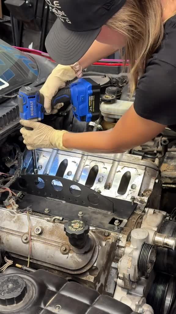 C5 Corvette undergoing a major engine overhaul