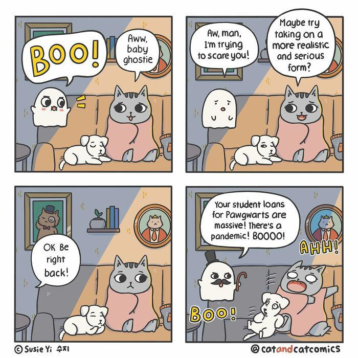 24 funny and wholesome comics about the secret life of cats