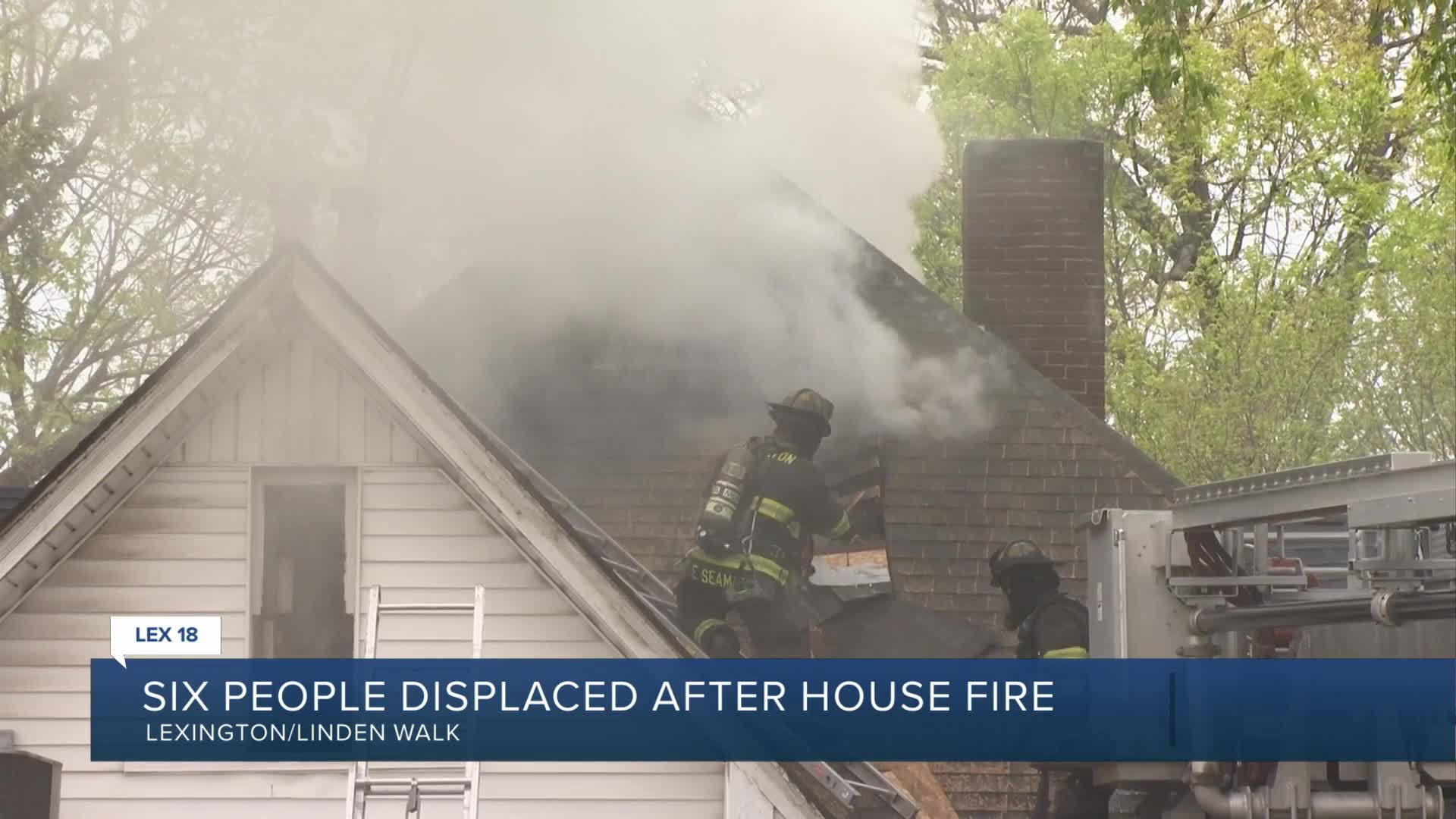 Six people displaced after house fire