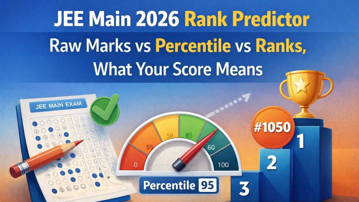 JEE Main 2026 rank predictor: Raw marks vs percentile vs ranks, what ...