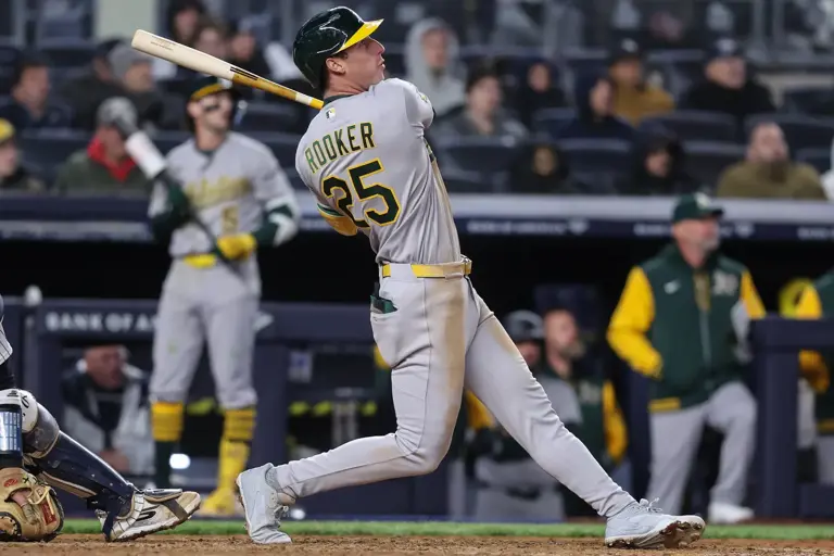 Athletics lose Brent Rooker to oblique strain as Zack Gelof returns