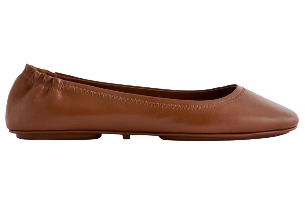 Italian Leather On-The-Go Ballet Flat