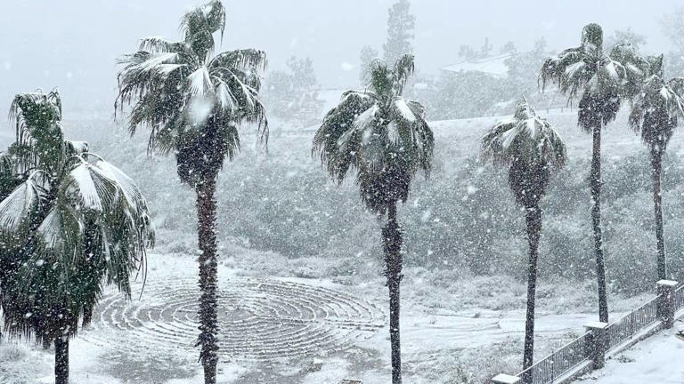 Winter weather advisory: Snow and 45 mph winds hit Southern California ...