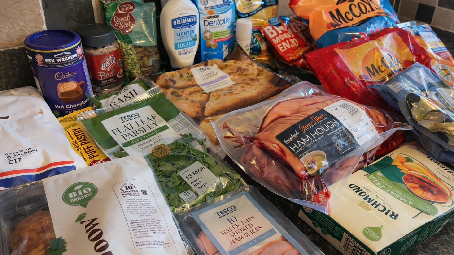 Affordable weekly food haul spending just £70