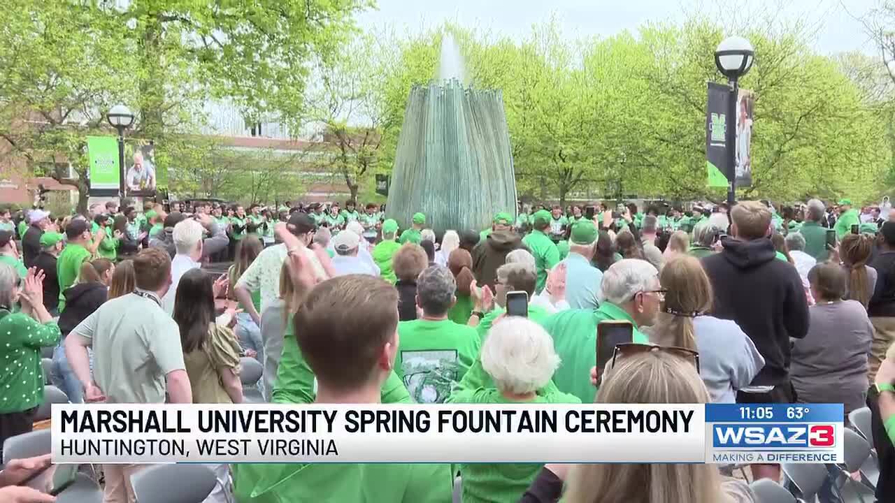Marshall University’s spring Fountain Ceremony honors the 75