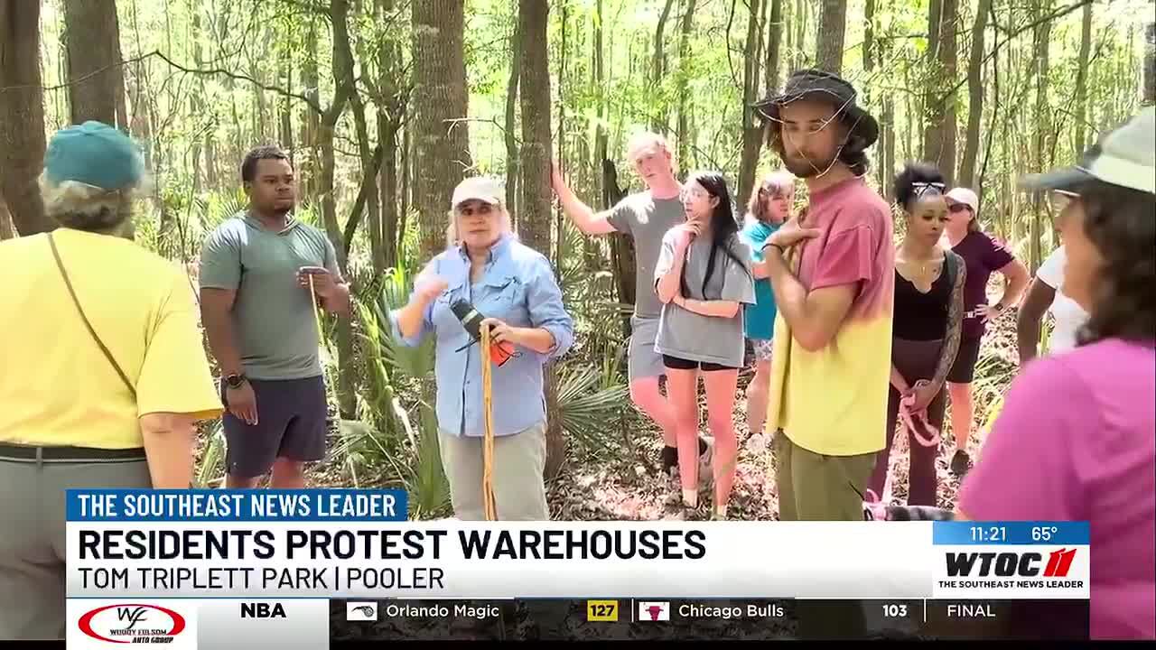 Pooler residents protest warehouse development near historic Savannah ...