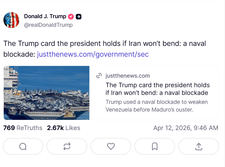Iran-US war latest: Trump says US will blockade Strait of Hormuz