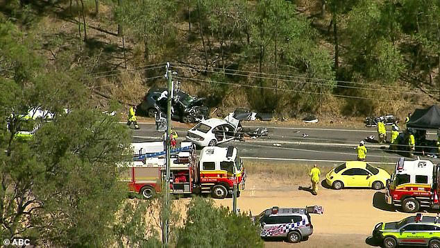 Horror as six people are injured in huge multi-vehicle crash, with four ...