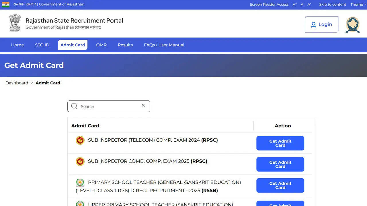 RSSB agriculture supervisor admit card out today for April 18 exam at rssb. rajasthan.gov.in: Direct link