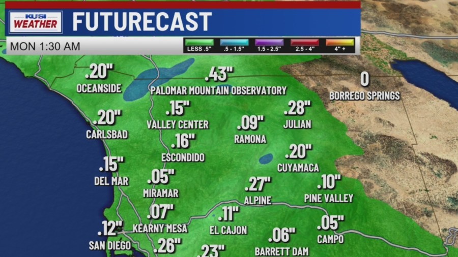 San Diego County braces for a second round of rain, strong winds