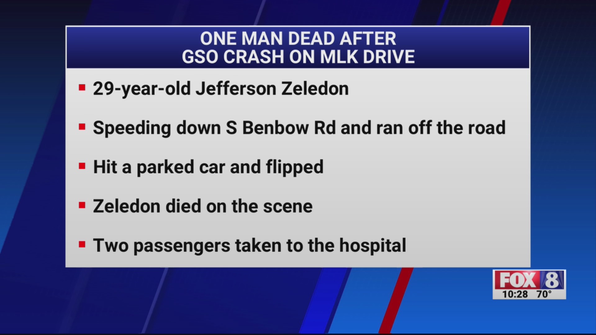 1 killed, 2 seriously injured in crash on Martin Luther King Jr. Drive ...