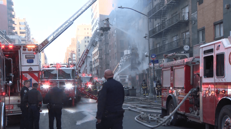 Massive 3‑alarm fire tears through NYC building