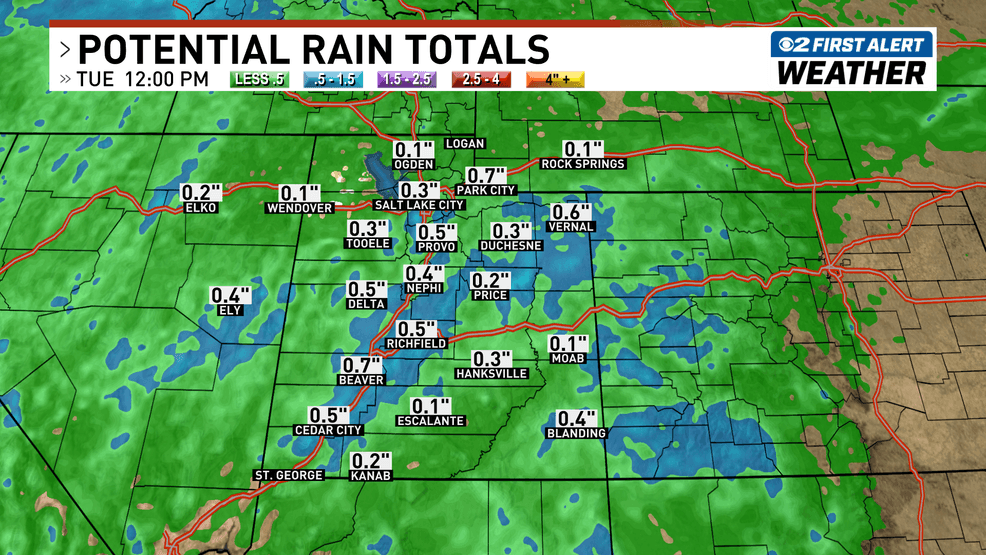 Cold front to bring thunderstorms, mountain snow to Utah