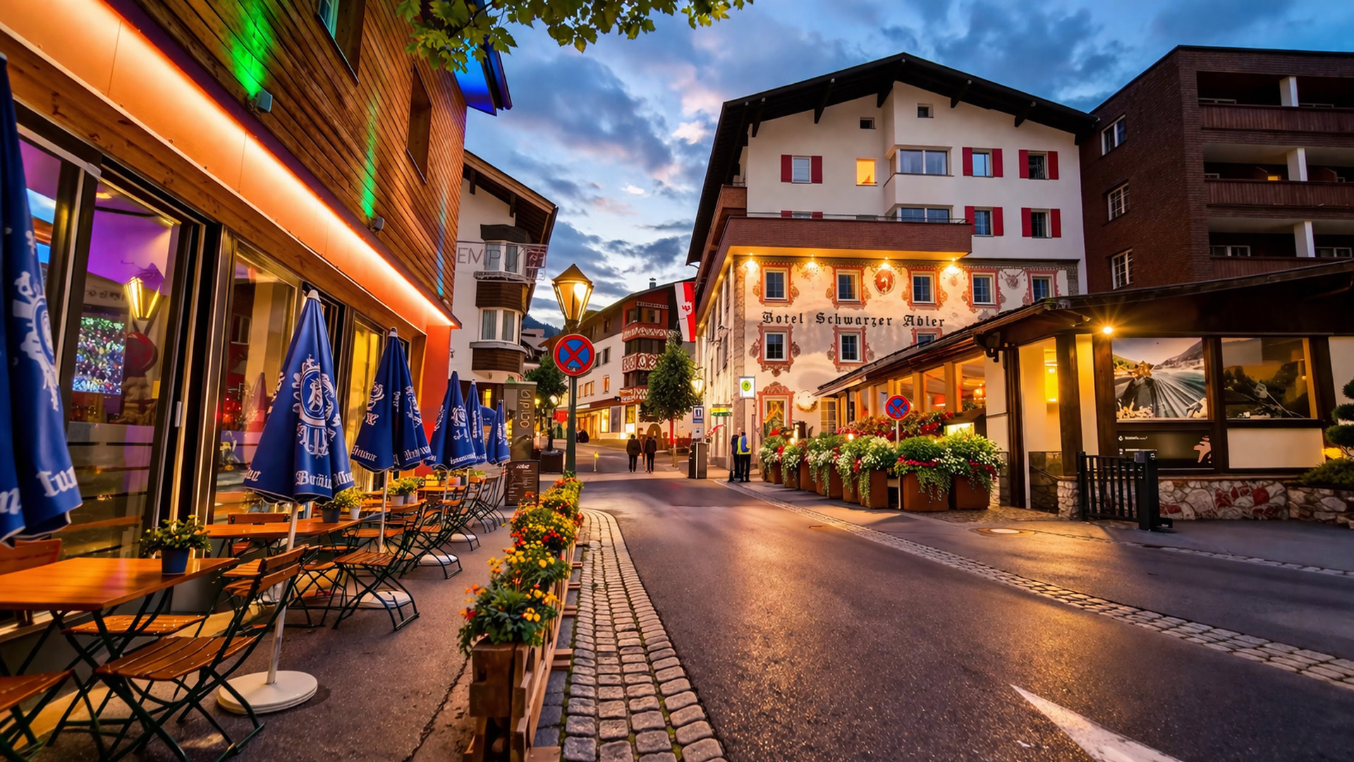 Sankt Anton Austria village walk mountain views (4K)