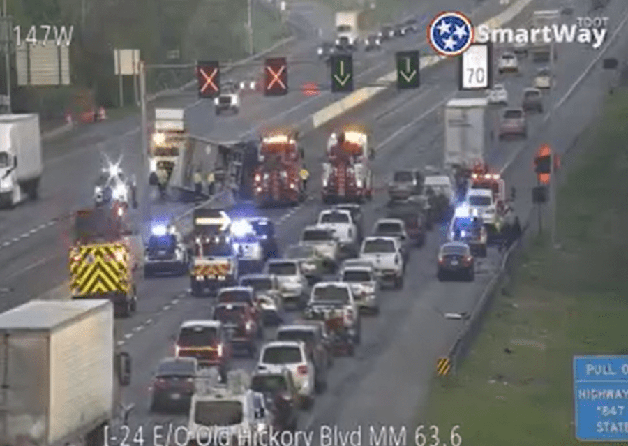 I-24 reopens after multi-vehicle crash in Rutherford County