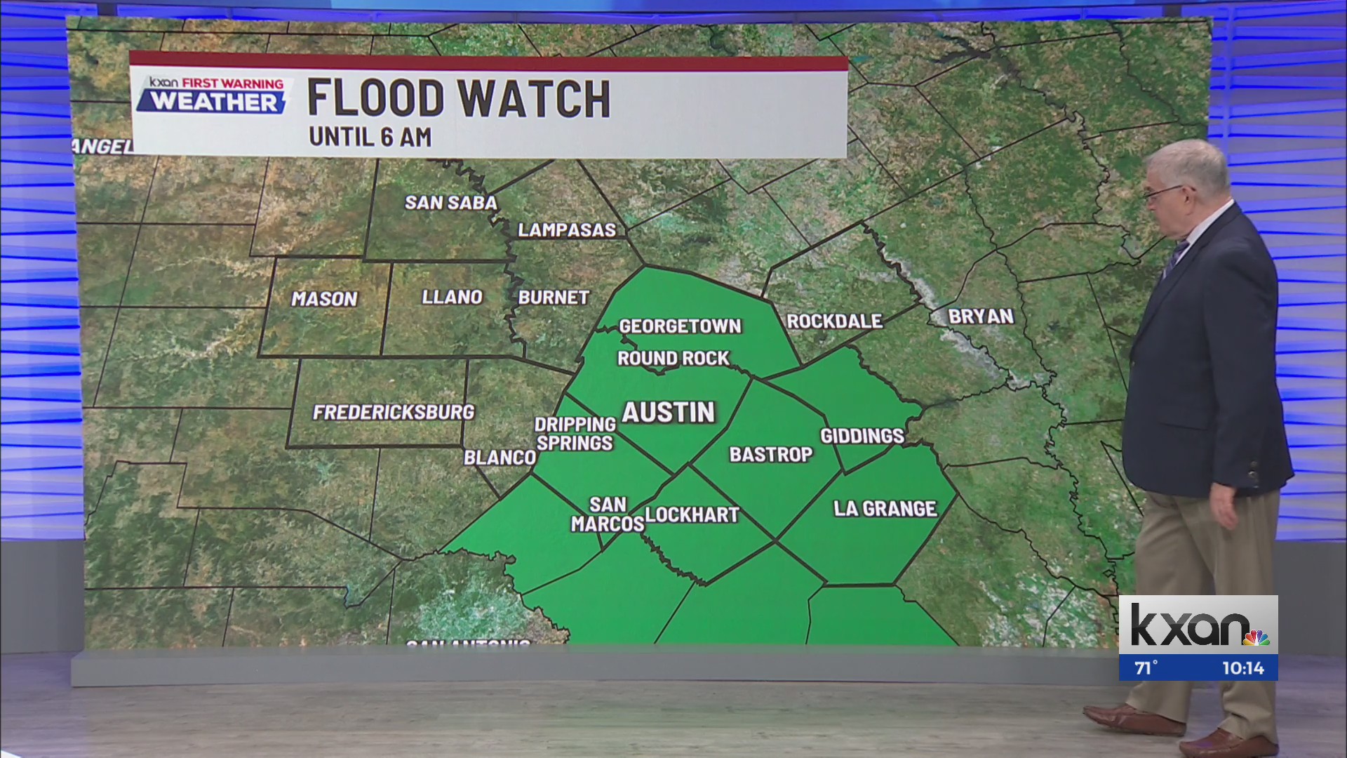 Flood watch for part of central Texas
