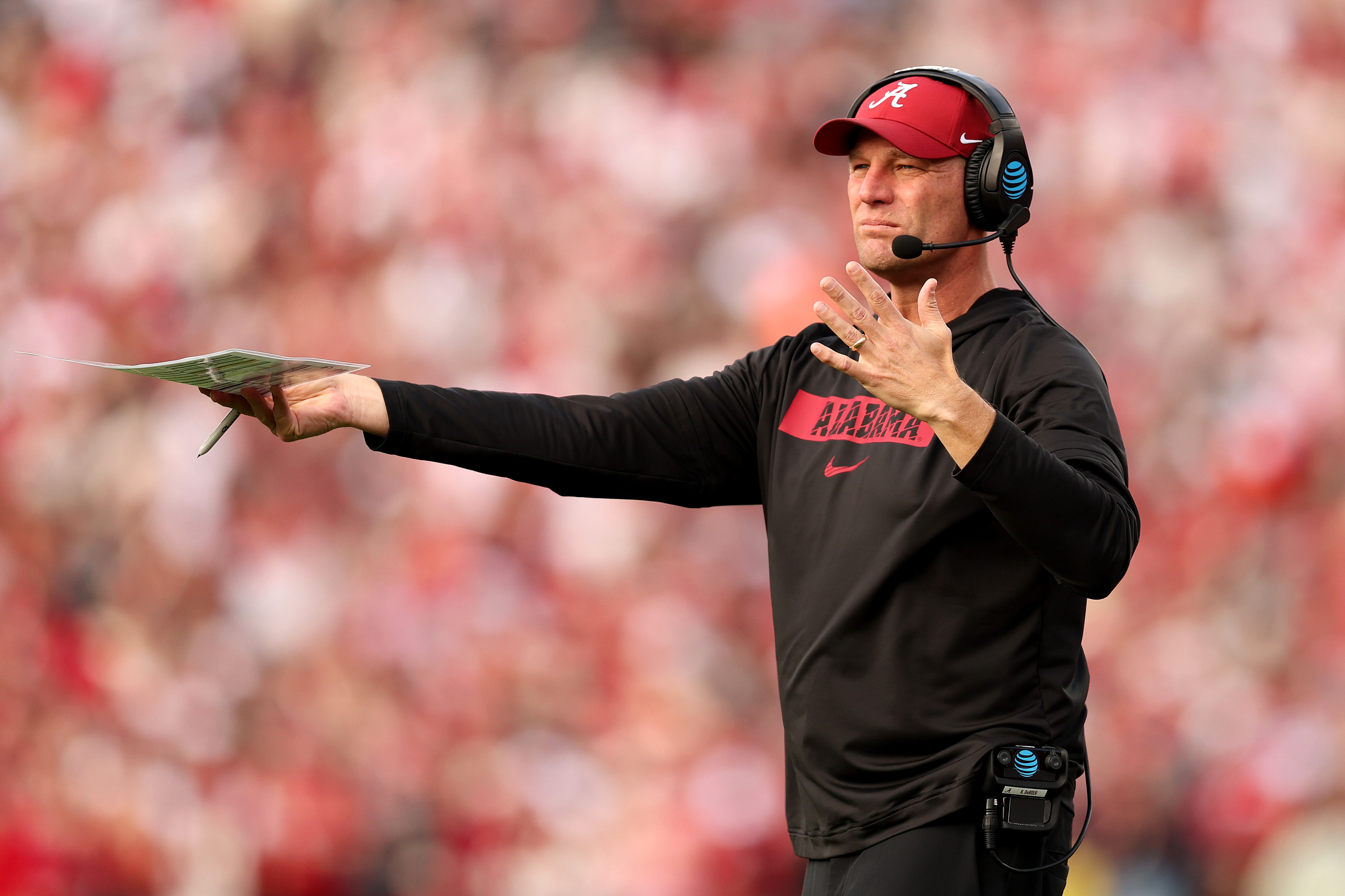 Alabama football hit with injury concern as WR leaves practice on cart