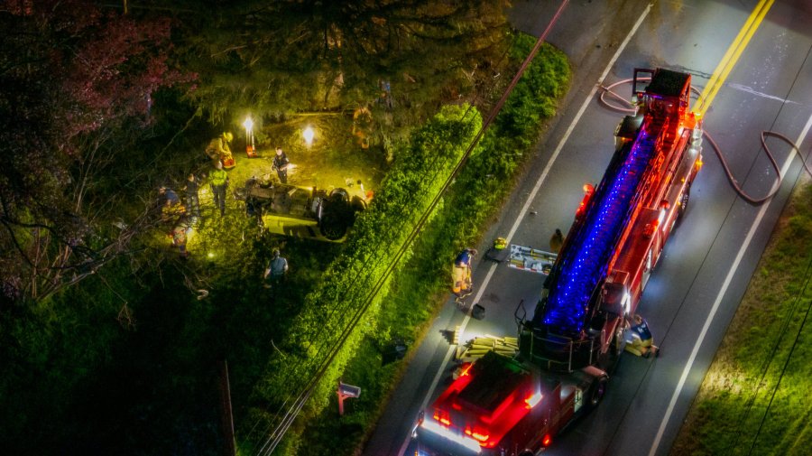 Driver trapped under overturned vehicle after Germantown crash taken to ...