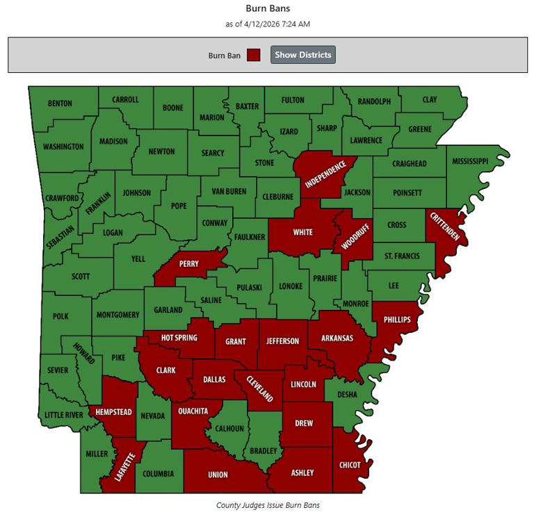 Craighead, other NEA counties issue burn bans as wildfire risk grows