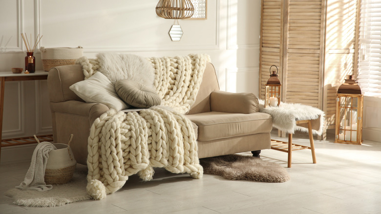 Give vintage doilies new life as a cozy living room decor piece