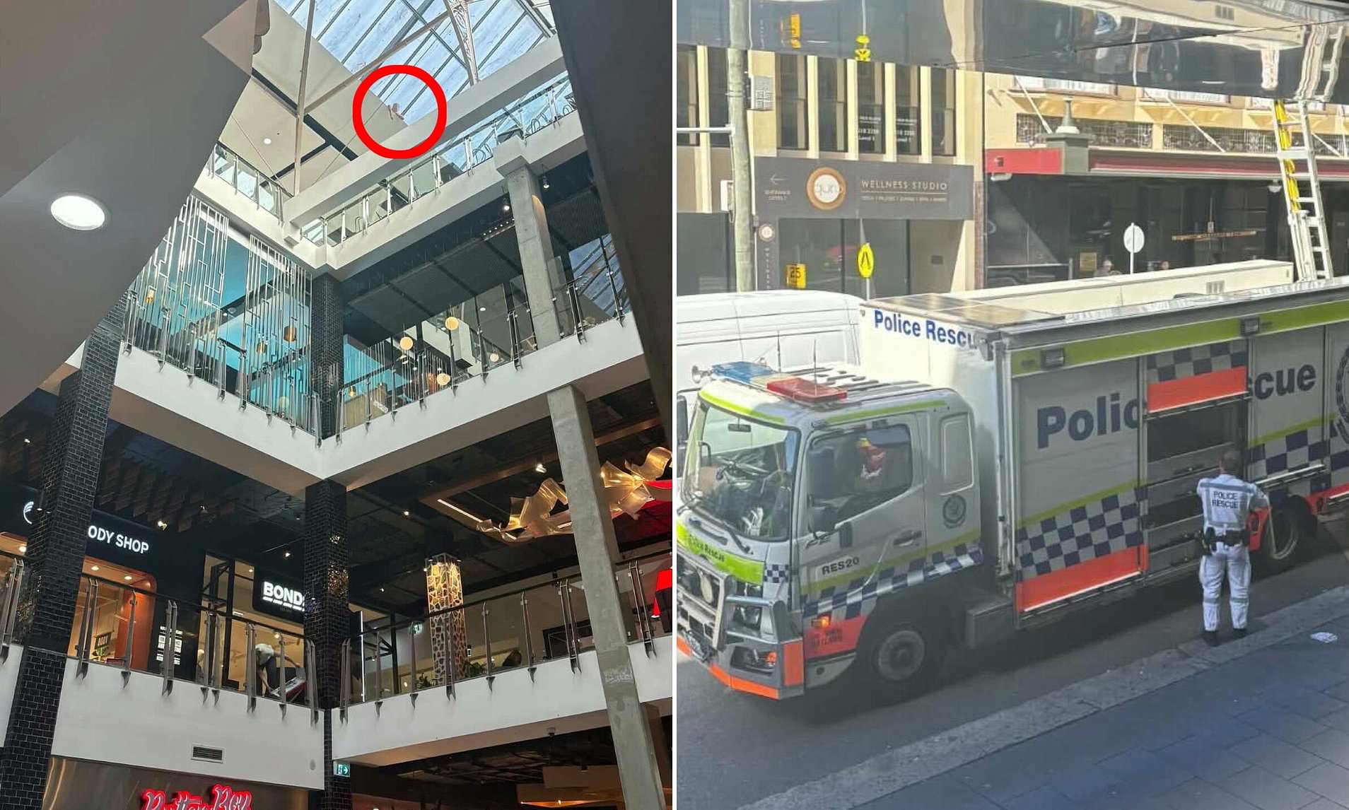 Emergency services rush to busy shopping centre as large area is ...