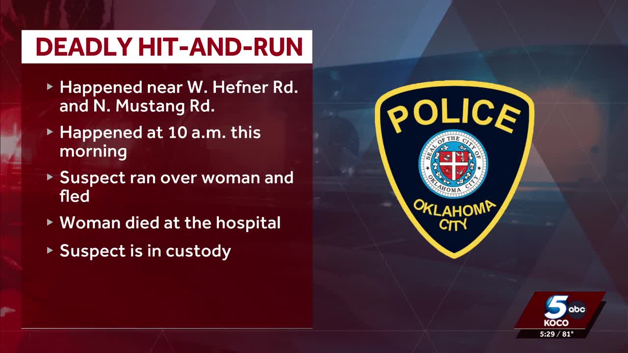 Woman dies after being struck by vehicle in northwest Oklahoma City