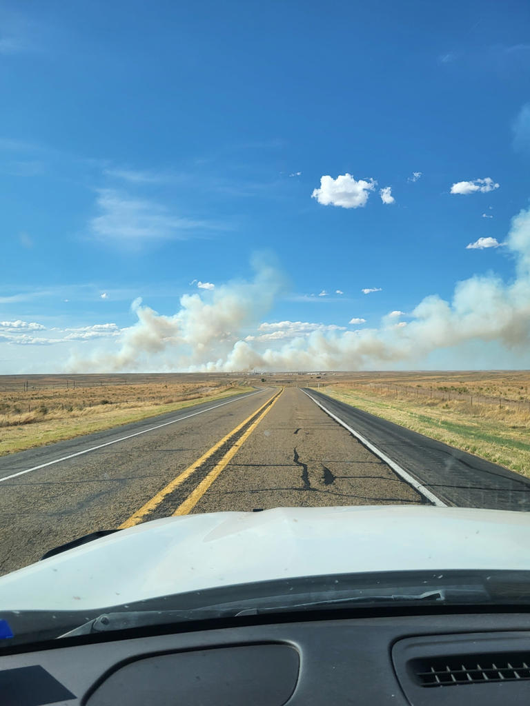 Vehicle fire sparks wildfire along Highway 207 between Panhandle and Borger