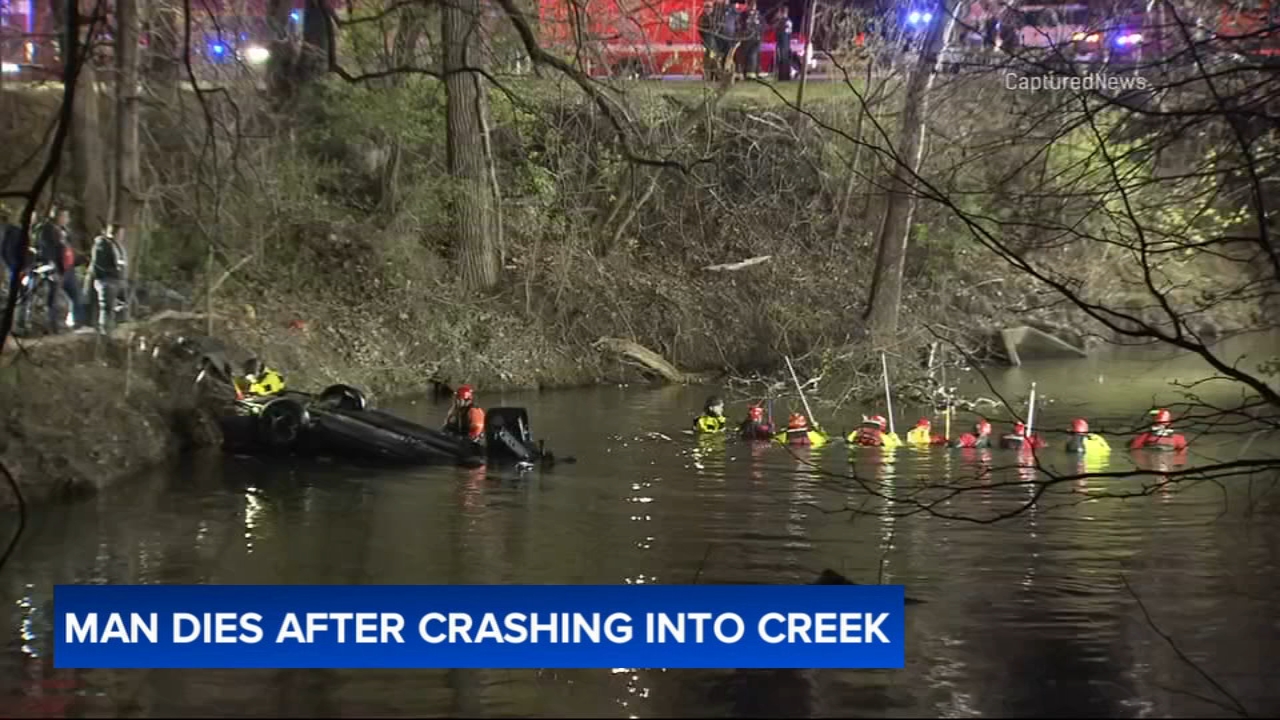 Driver dies after crashing into creek in south suburbs, Morris police say