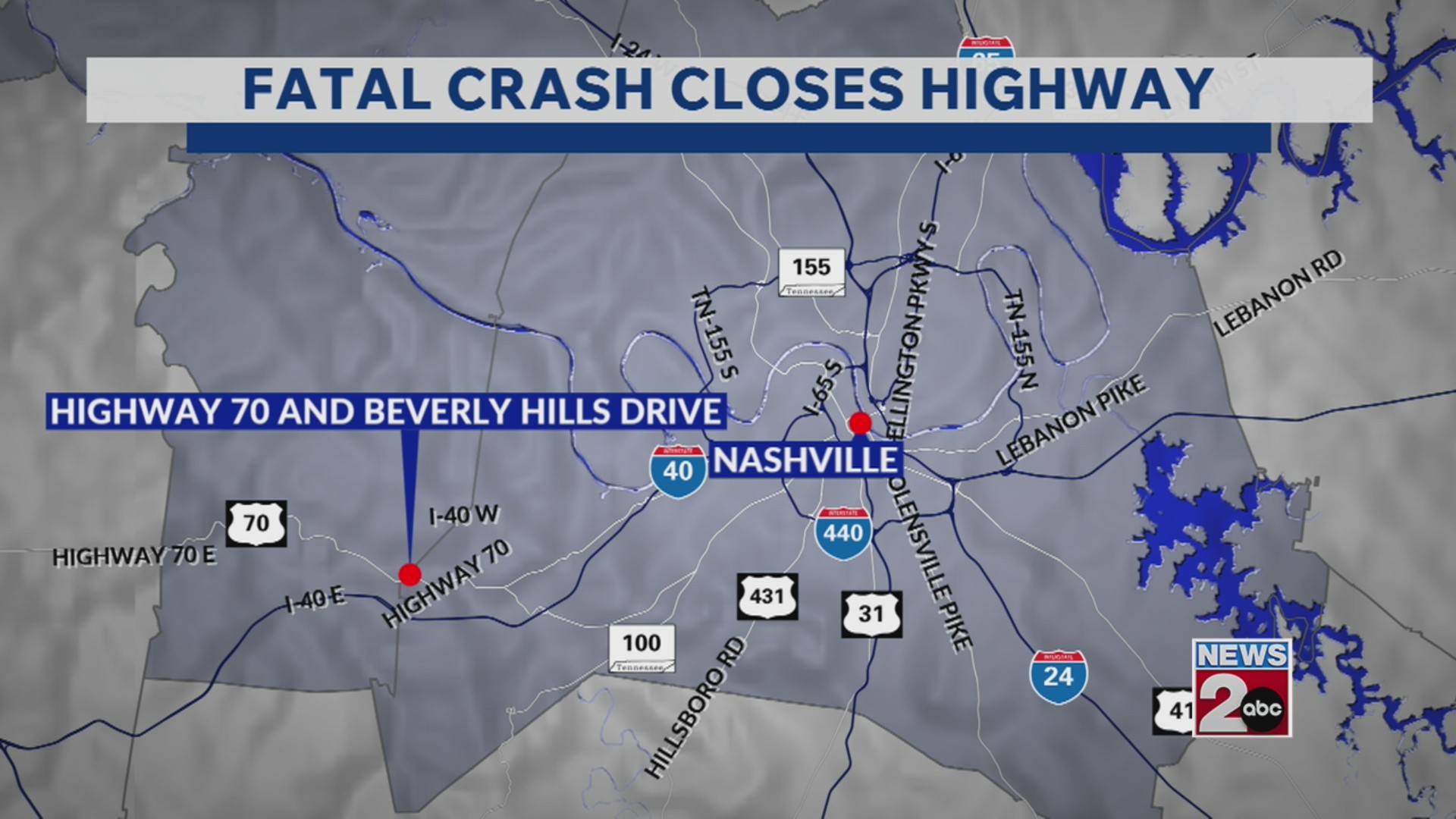 1 dead, Highway 70 shut down following crash by Davidson-Cheatham ...