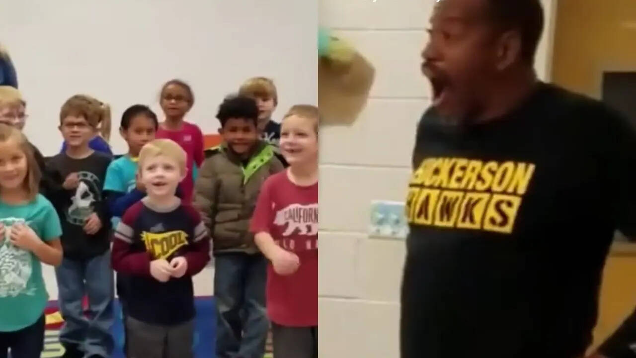 Kindergarten students learn sign language to surprise their deaf ...