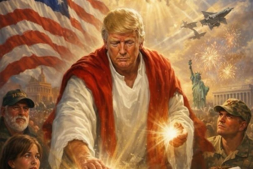 Trump posts 'blasphemous' AI photo depicting himself as Jesus after ...