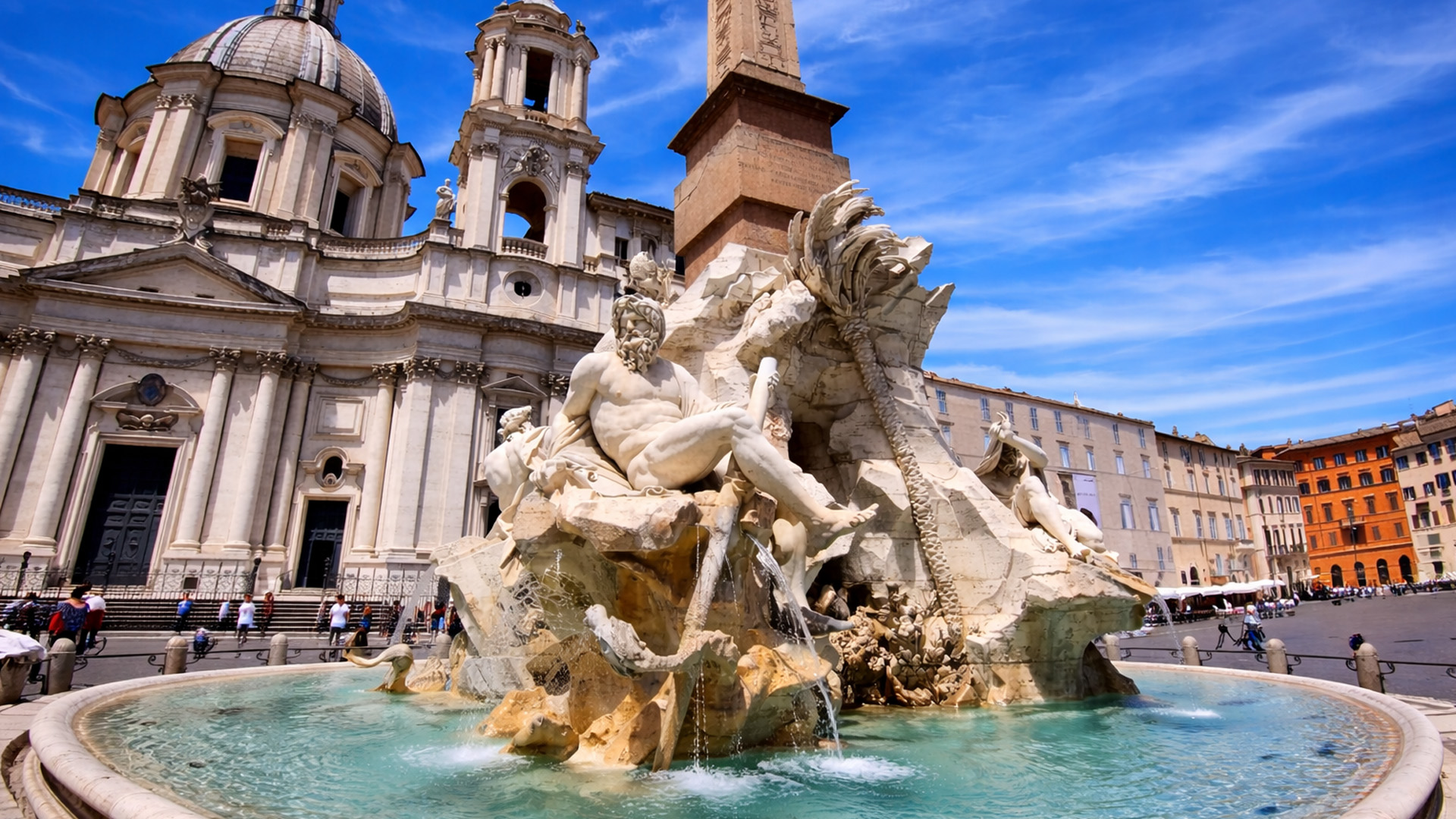 Une promenade pittoresque de la place Navone au Panthéon à Rome (4K)