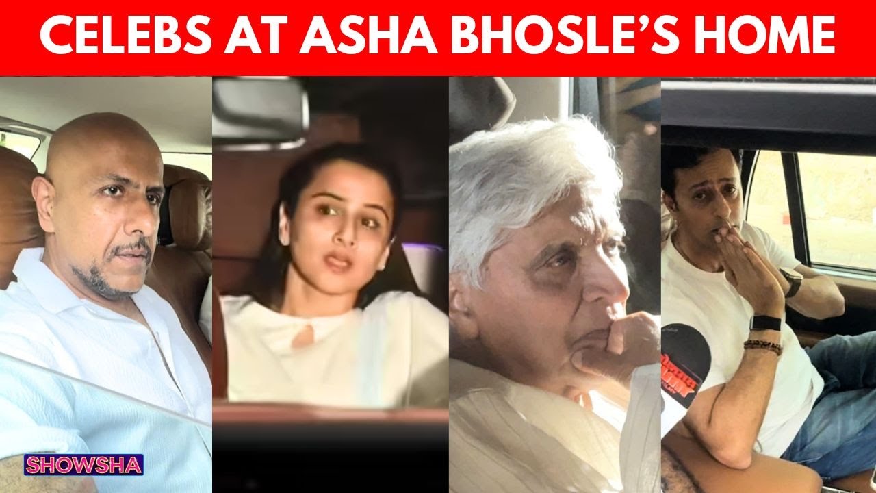 Javed Akhtar, Shabana Azmi, Vidya Balan & more arrive at Asha Bhosle’s ...